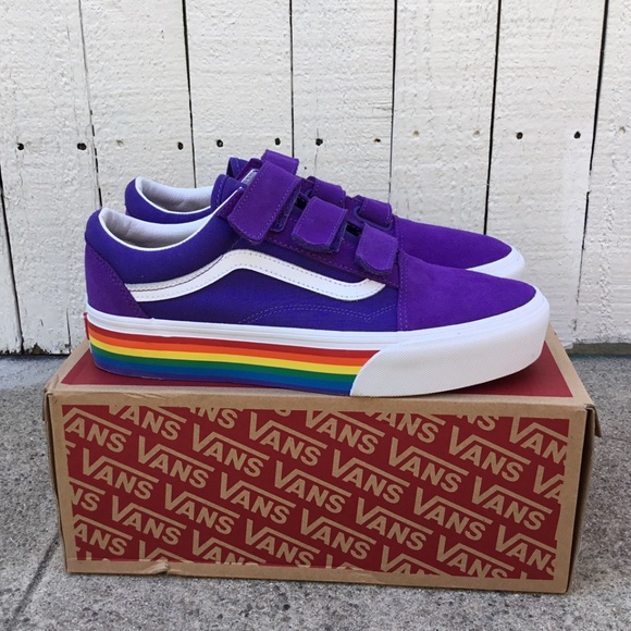 purple rainbow vans